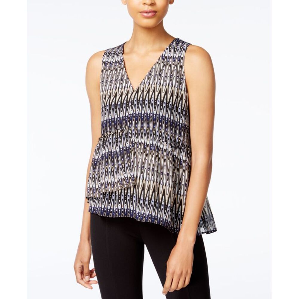 Kensie Asymmetrical Peplum Shell